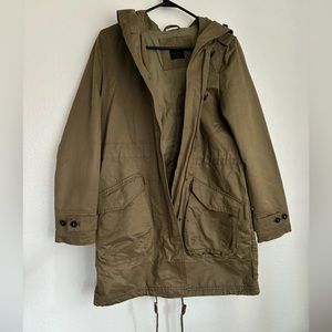 Zara Basic Coat. Small. Green.
